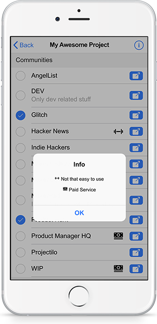 Startup Promotion App - Features
